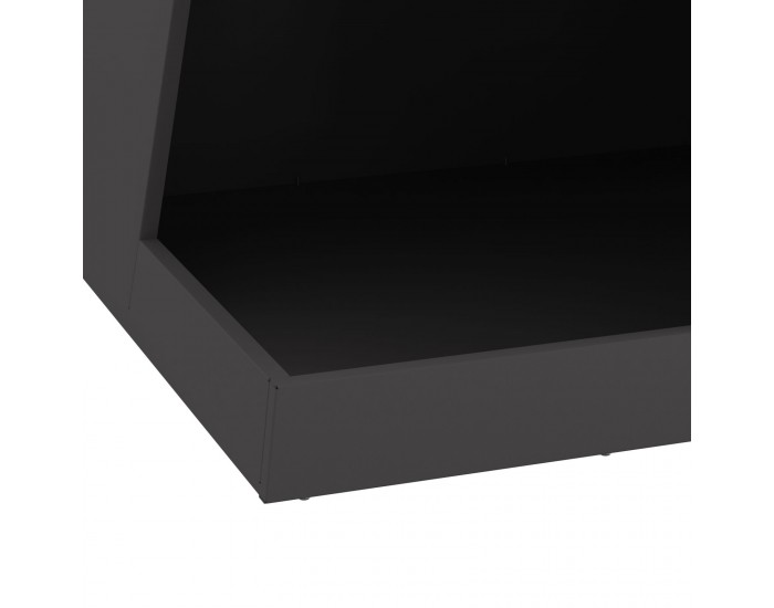 Sonata H Огнище с място за дърва Черно 50x50x100 см Стомана