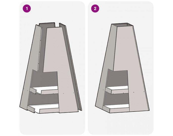 Sonata H Огнище с място за дърва Черно 50x50x100 см Стомана