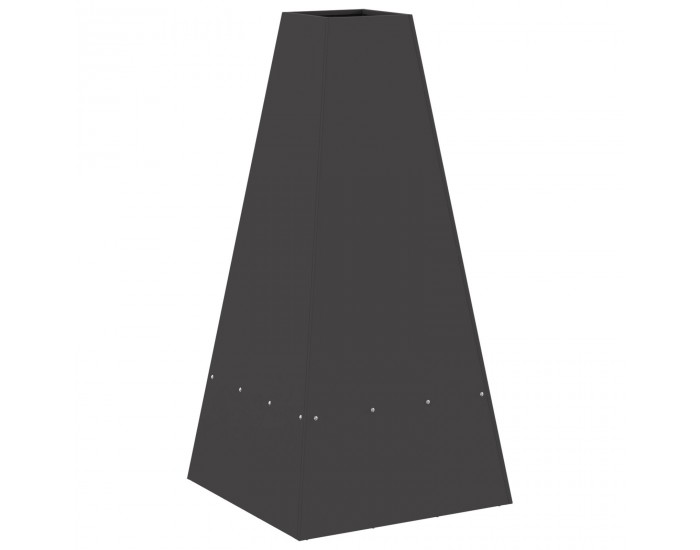 Sonata H Огнище с място за дърва Черно 50x50x100 см Стомана