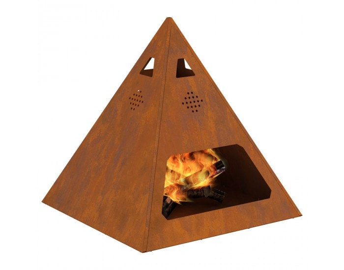 Sonata H Пирамида за огън 50x50x51 см Обработена стомана