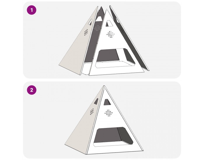 Sonata H Пирамида за огън 50x50x51 см Обработена стомана
