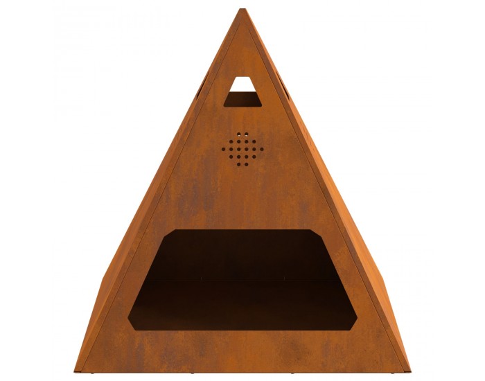 Sonata H Пирамида за огън 50x50x51 см Обработена стомана