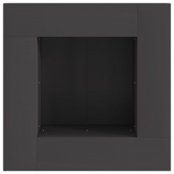 Sonata H Огнище Квадратно Черно 60x60x30 см стомана - за Камини, Комини и Печки на дърва