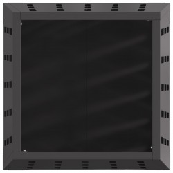 Sonata H Квадратно огнище Черно 50x50x70 см Стомана - за Камини, Комини и Печки на дърва