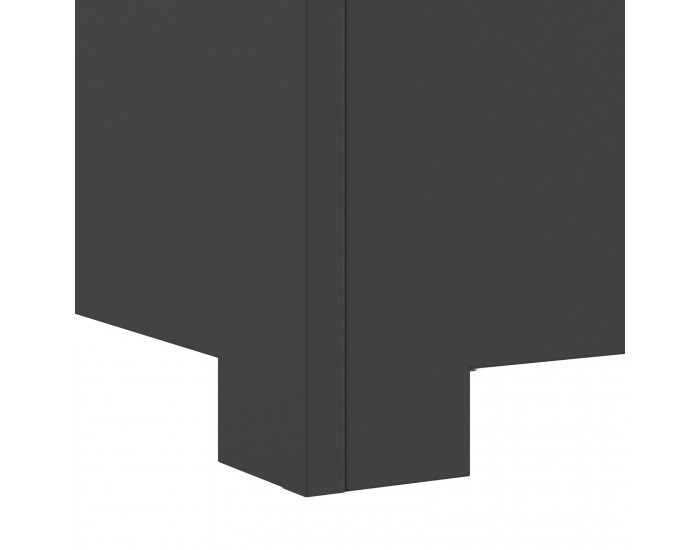 Sonata H Огнище Квадратно Черно 80x80x40 см Стомана