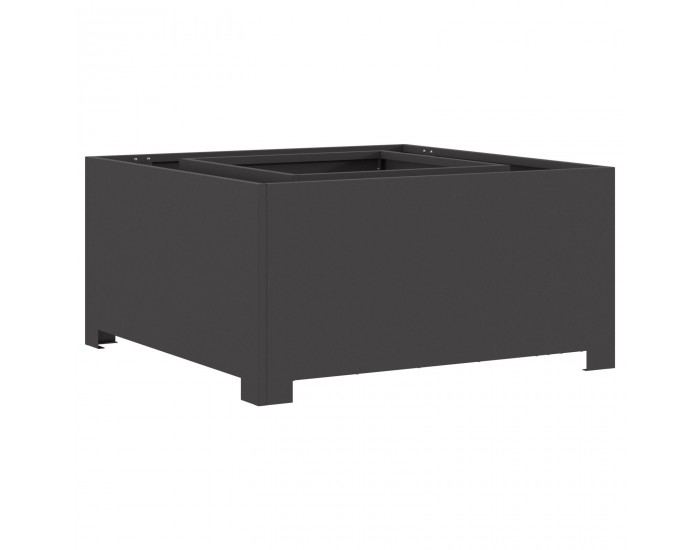 Sonata H Огнище Квадратно Черно 80x80x40 см Стомана