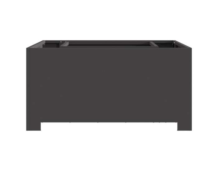 Sonata H Огнище Квадратно Черно 80x80x40 см Стомана