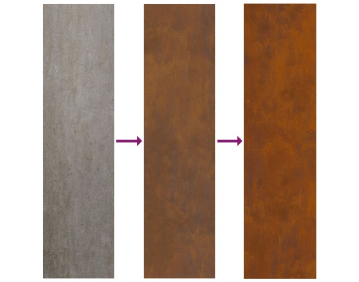 Sonata H Пожарна яма Квадратна 60x60x30 см от Обветрена стомана