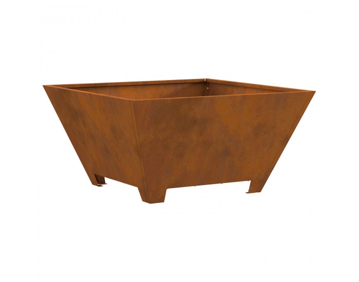 Sonata H Пожарна яма Квадратна 60x60x30 см от Обветрена стомана