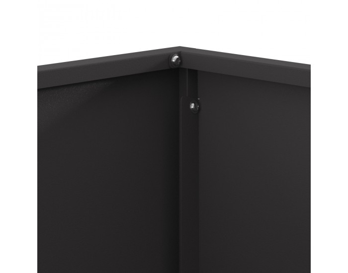 Sonata H Огнище Квадратно Черно 80x80x40 см Стомана