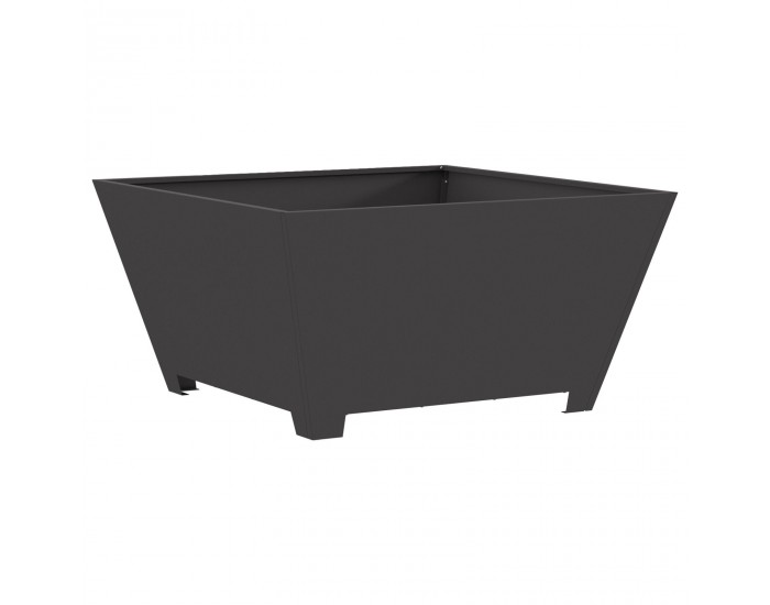 Sonata H Огнище Квадратно Черно 80x80x40 см Стомана