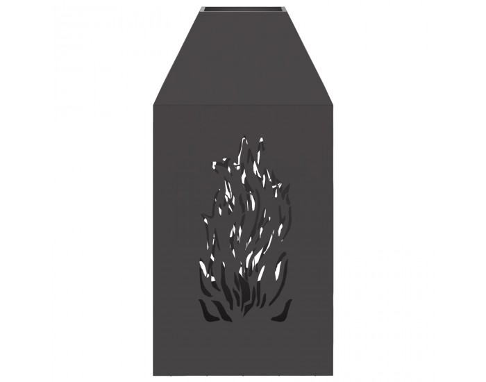 Sonata H Огнище Черно 50x50x100 см Стомана