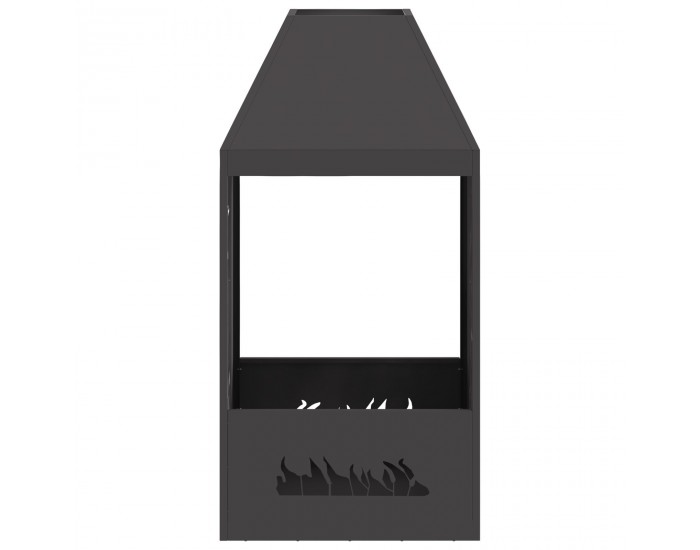 Sonata H Огнище Черно 50x50x100 см Стомана