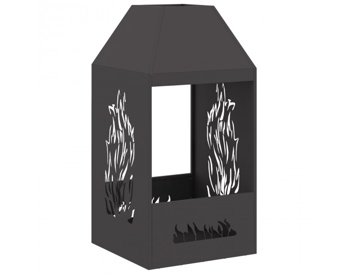 Sonata H Огнище Черно 50x50x100 см Стомана