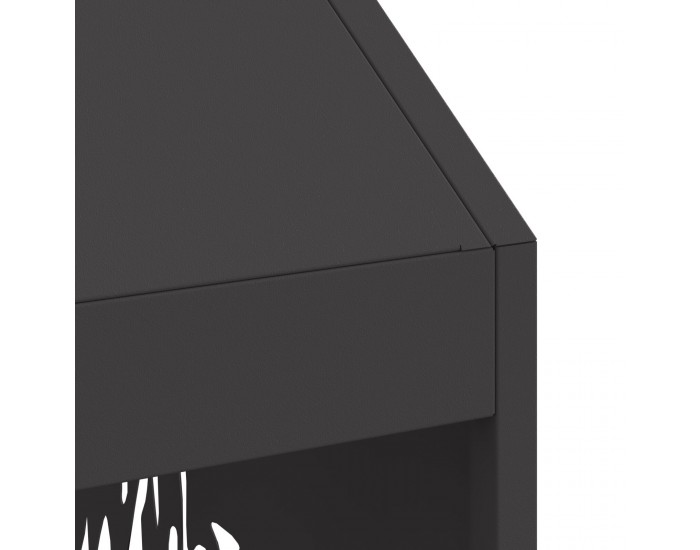 Sonata H Огнище Черно 50x50x100 см Стомана