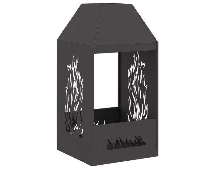 Sonata H Огнище Черно 50x50x100 см Стомана