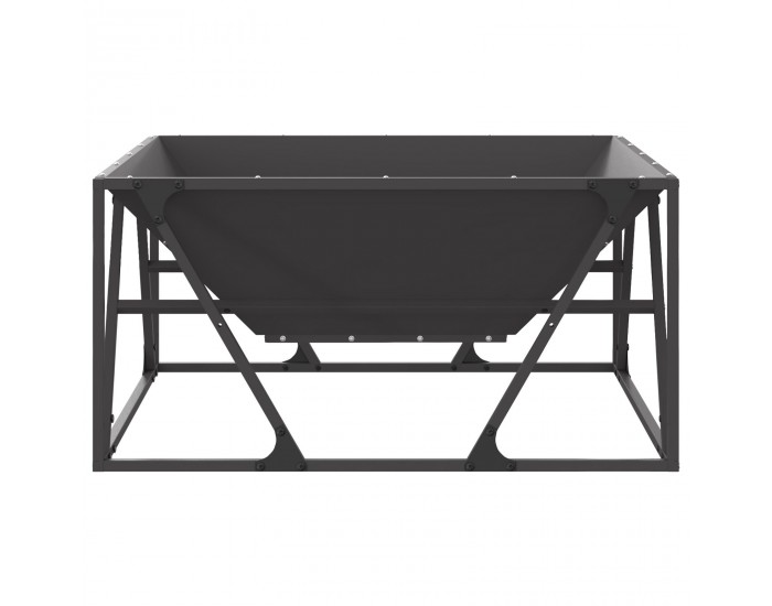 Sonata H Огнище Квадратно Черно 80x80x40 см Стомана