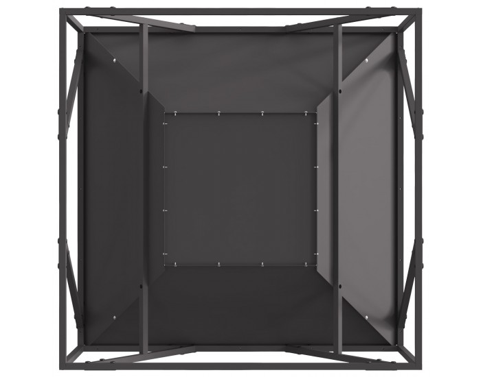 Sonata H Огнище Квадратно Черно 80x80x40 см Стомана