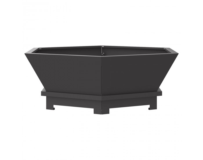 Sonata H Огнище Хексагонално Черно 75x75x28 см Стомана