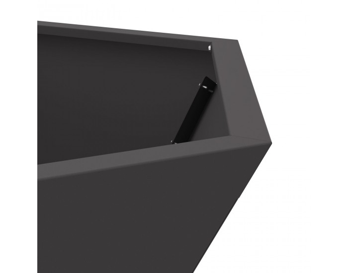 Sonata H Огнище Хексагонално Черно 75x75x28 см Стомана