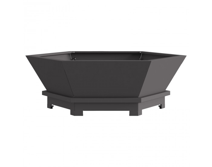 Sonata H Огнище Хексагонално Черно 75x75x28 см Стомана