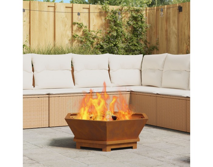 Sonata H Огнище Шестоъгълно 75x75x28 см от Временна Стомана