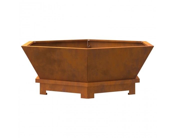 Sonata H Огнище Шестоъгълно 75x75x28 см от Временна Стомана