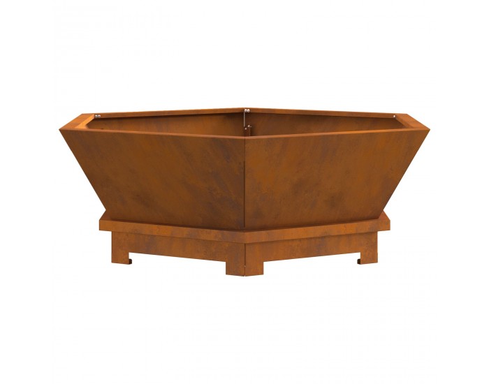 Sonata H Огнище Шестоъгълно 75x75x28 см от Временна Стомана