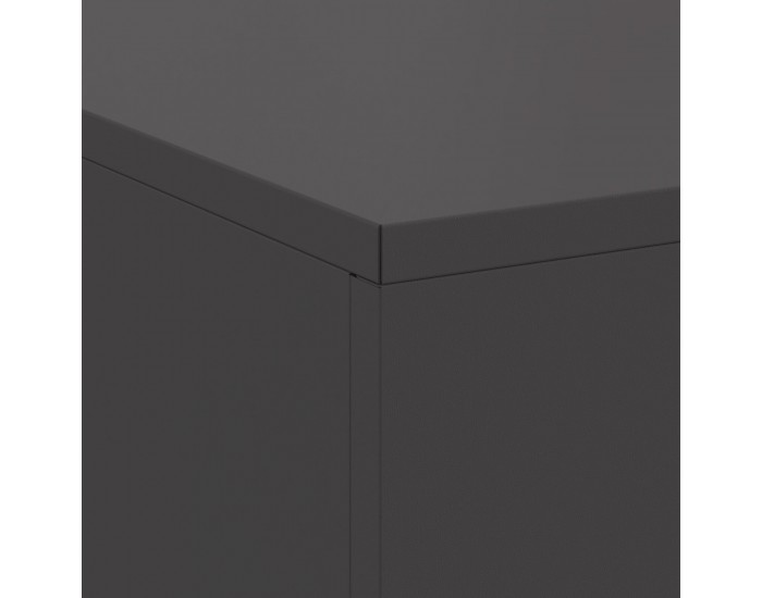 Sonata H Печка за огън с място за дърва Черна 100x100x30 см Стомана