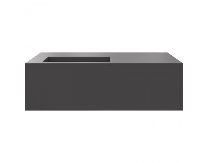 Sonata H Печка за огън с място за дърва Черна 100x100x30 см Стомана