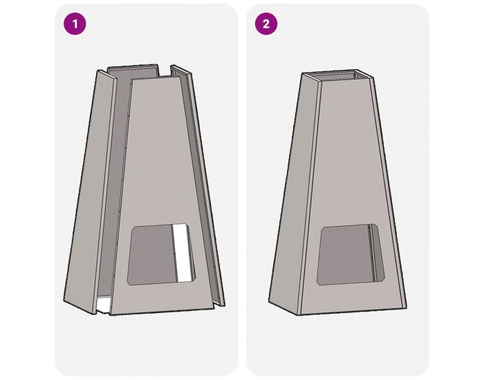 Sonata H Огнище Черно 50x35x100 см Стомана Sonata H Огнище Черно 50x35x100 см Стомана
