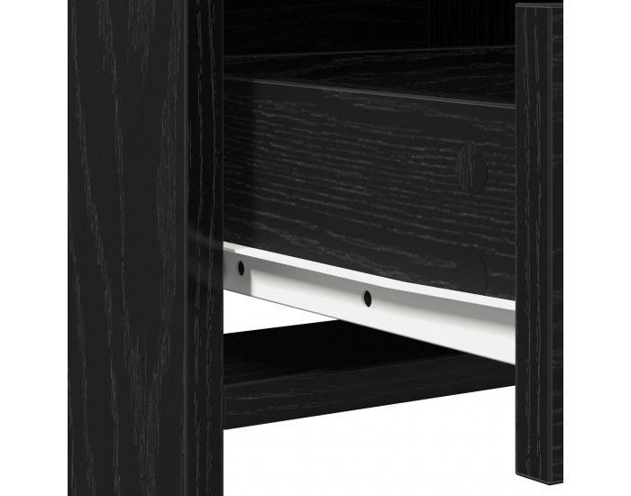 Sonata H Комплект огледало и тоалетка с LED черно от инженерна дървесина