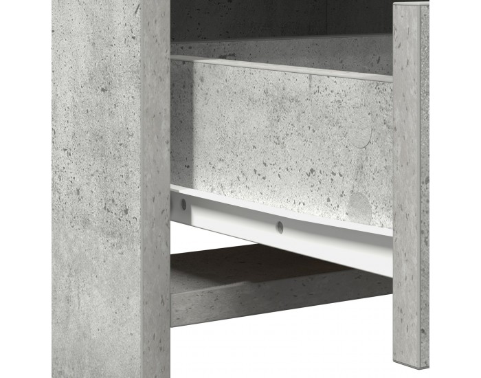 Sonata H 2 Частен Комплект Тоалетка с LED Конкретно Сиво Инженерна Дървесина