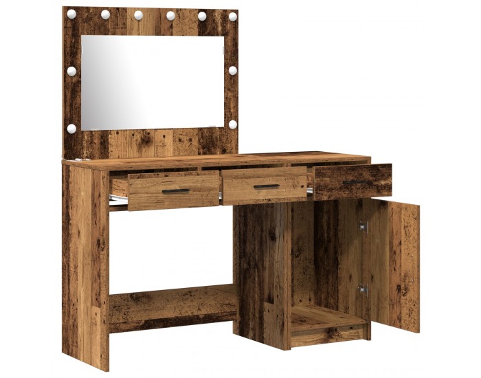 Sonata H 2 Части Столна Конфигурация с LED Стара Дървесина Инженерна Дървесина