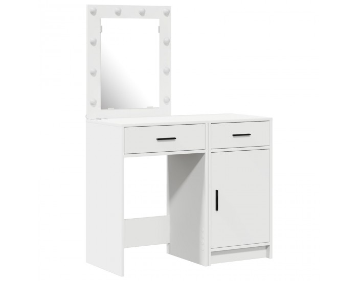 Sonata H Комплект тоалетка с LED - бяло инженерно дърво