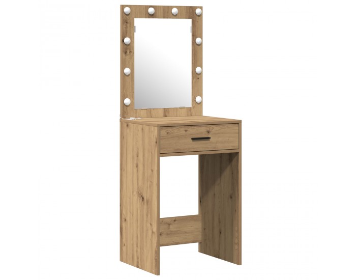 Sonata H Комплект тоалетка от 2 части с LED в дъбова инженерна дървесина