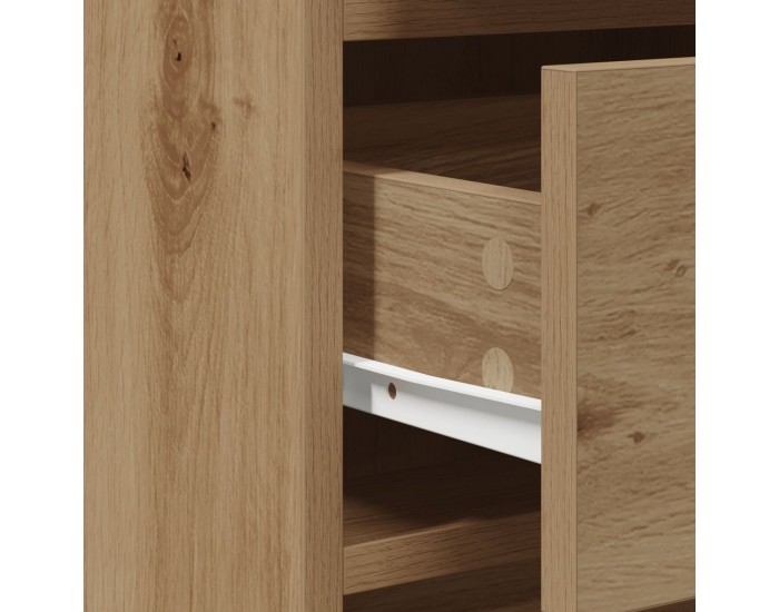 Sonata H Комплект тоалетка от 2 части с LED в дъбова инженерна дървесина