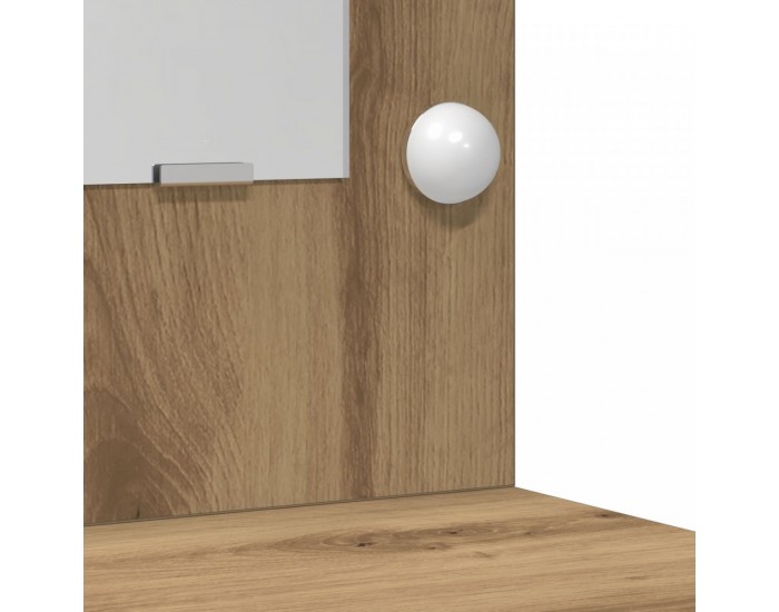 Sonata H Комплект тоалетка от 2 части с LED в дъбова инженерна дървесина