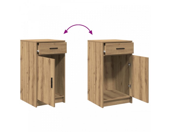 Sonata H Комплект тоалетка от 2 части с LED в дъбова инженерна дървесина