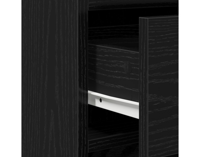 Sonata H Черен комплект тоалетка с LED светлина, 3 части