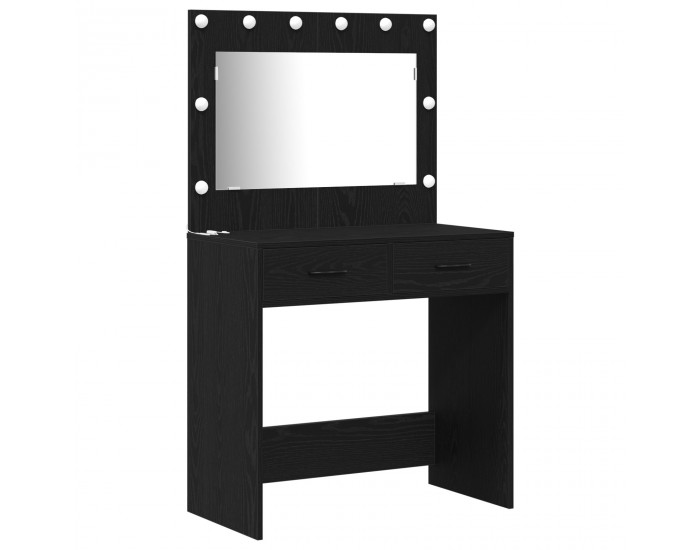 Sonata H Черен комплект тоалетка с LED светлина, 3 части