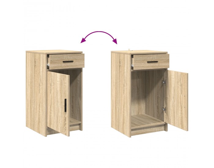 Sonata H 3 частен комплект тоалетка с LED осветление от дъбова инженерна дървесина