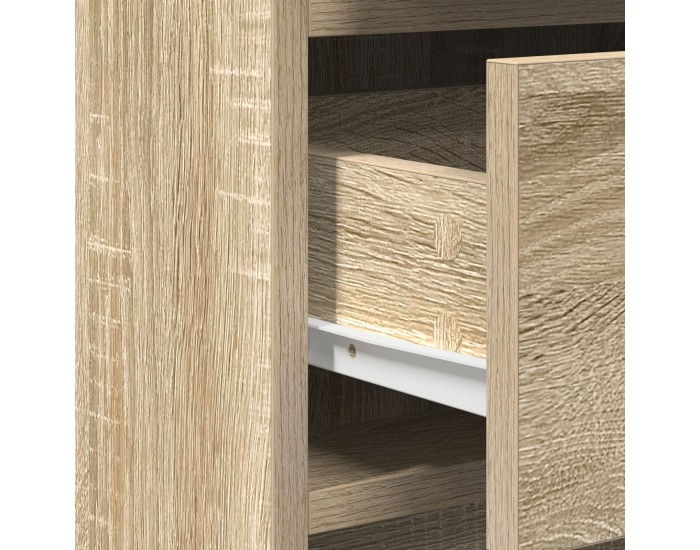 Sonata H 3 частен комплект тоалетка с LED осветление от дъбова инженерна дървесина