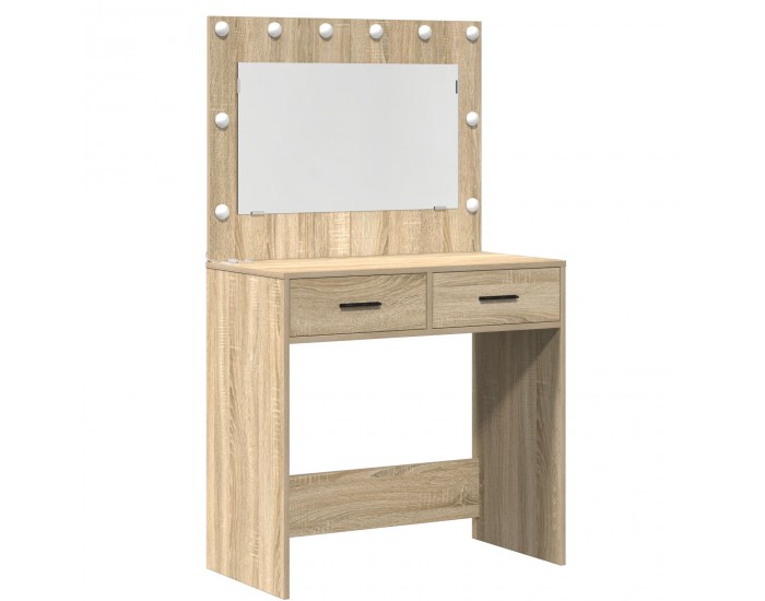 Sonata H 3 частен комплект тоалетка с LED осветление от дъбова инженерна дървесина