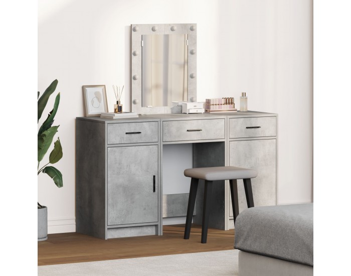 Sonata H 3 Частен Комплект Тоалетка с LED Сив Конструиран Дървен