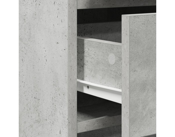 Sonata H 3 Частен Комплект Тоалетка с LED Сив Конструиран Дървен