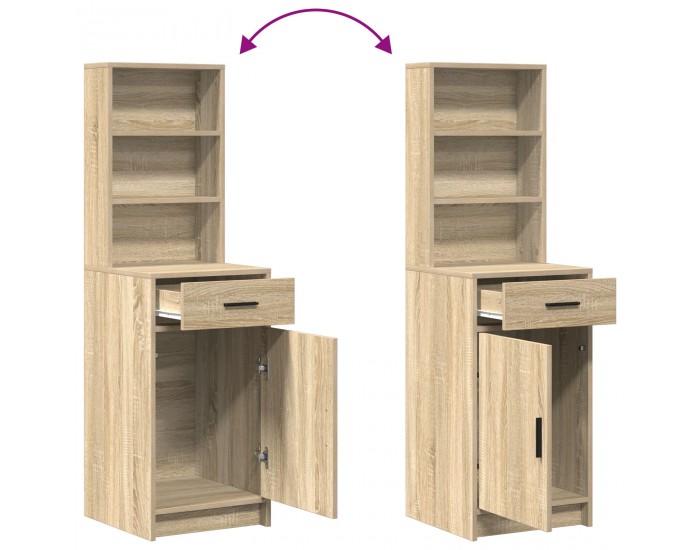 Sonata H 2 Часов комплект тоалетна маса с LED от Сонома дъбова инженерна дървесина