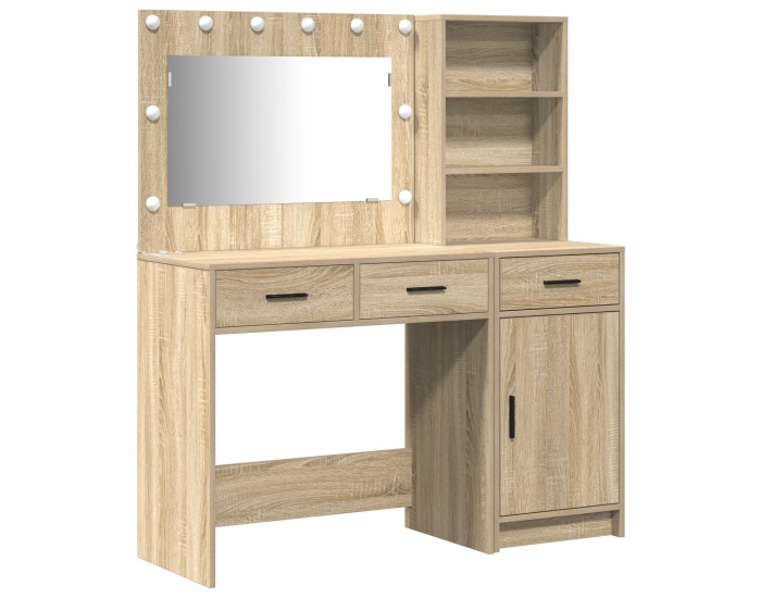 Sonata H 2 Часов комплект тоалетна маса с LED от Сонома дъбова инженерна дървесина