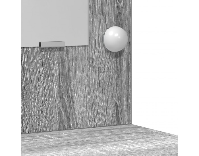 Sonata H 2 Часов Комплект Тоалетка с LED Сиво Инженерно Дърво