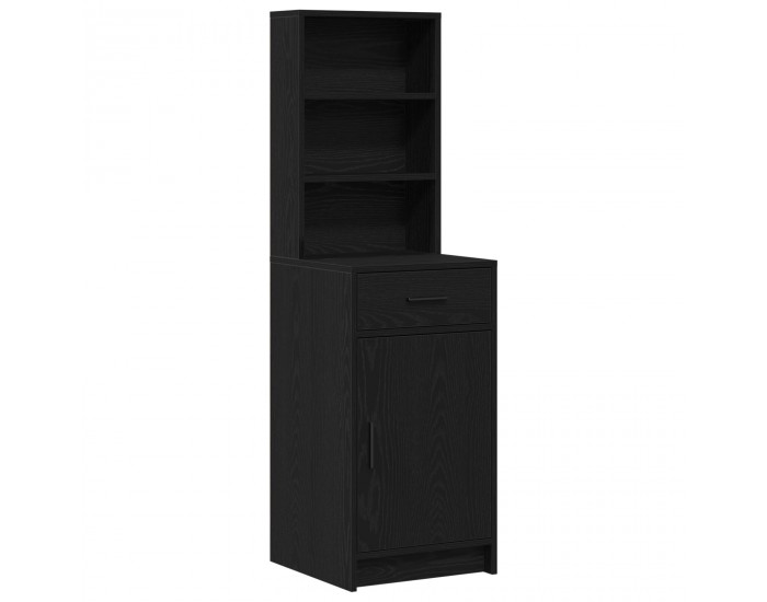 Sonata H Комплект тоалетна маса с LED осветление от 2 части Черно Инженерна дървесина